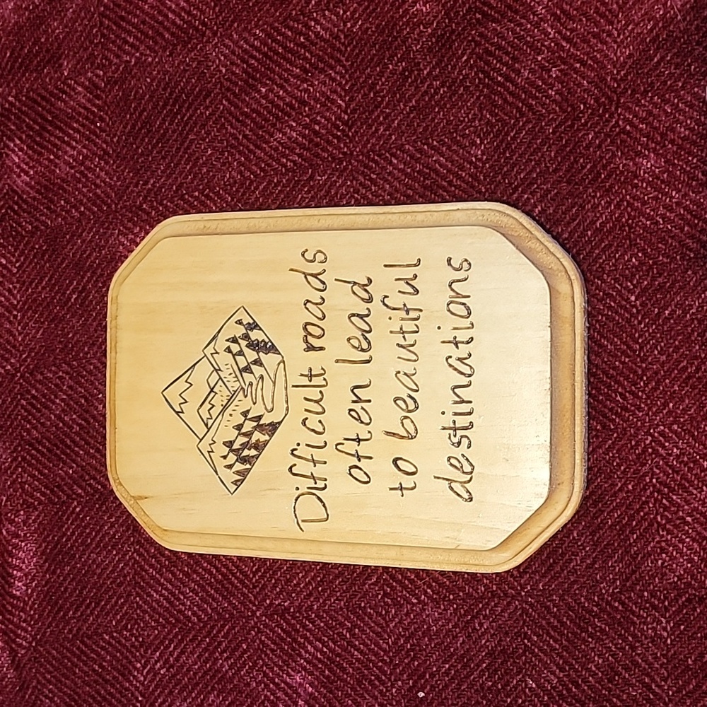 Pyrography plaque